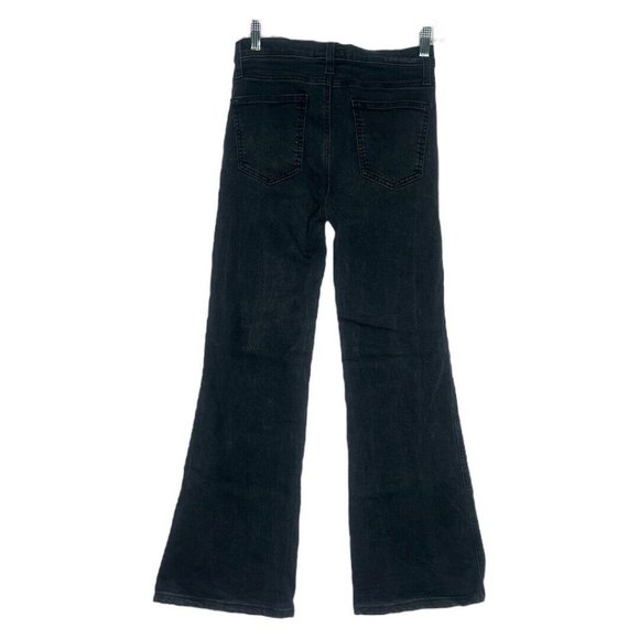 Current Elliott Jeans Women 4 27" Girl Crush Black Tar Wide Leg Flare High Waist - Picture 2 of 6